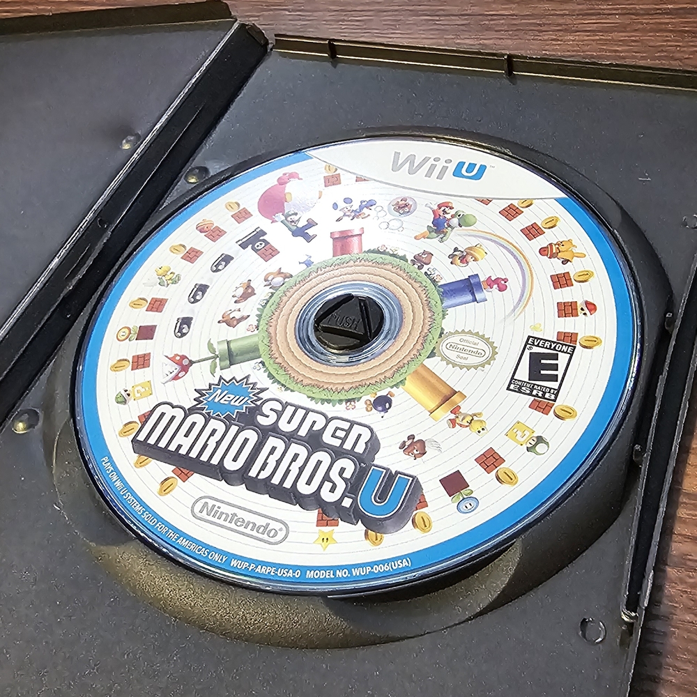 Nintendo Wii U Super Mario Bros. U Game Disc - Blue and White